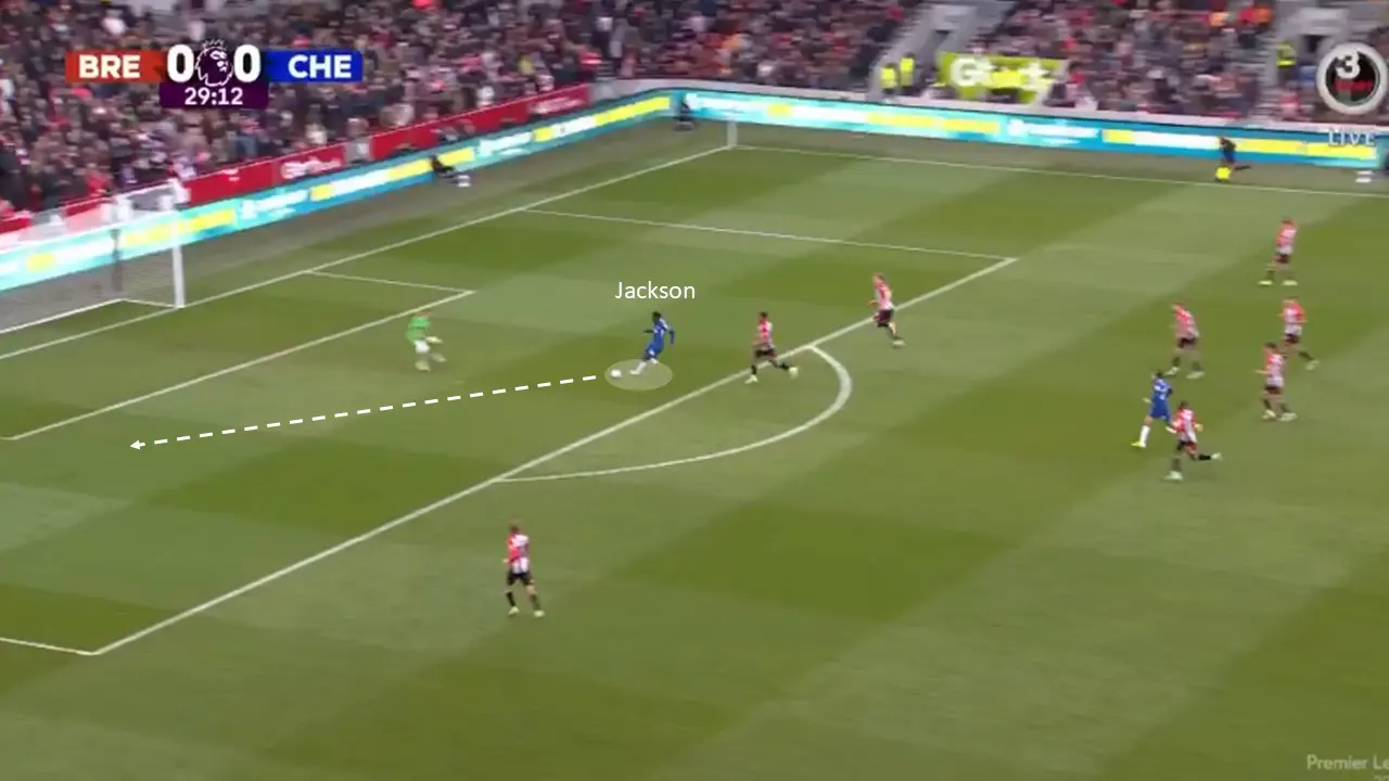 นิโคลัส แจ็คสันพยายามสร้างโอกาสทำประตูในเกมพรีเมียร์ลีก